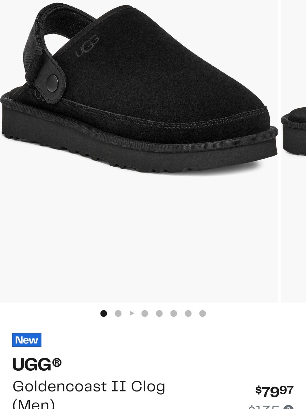 UGG Men’s black Goldencoast II Clog Slingback